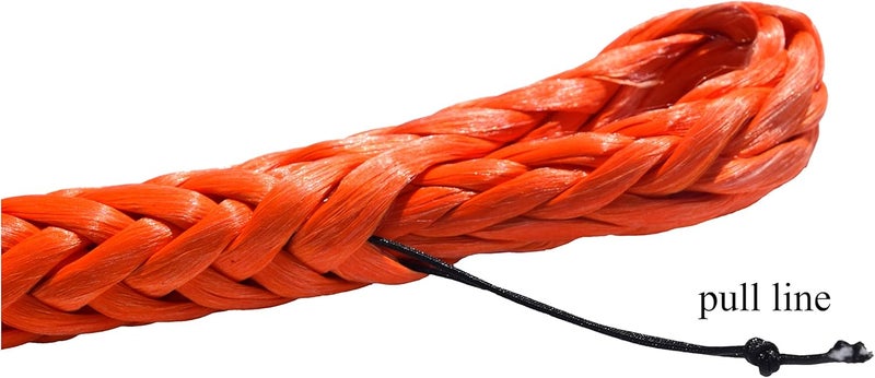 QIQU Synthetic Soft Shackle for Boating, ATV, UTV, SUV, 4X4 Truck Recovery (3/8'', Orange) - Image 4