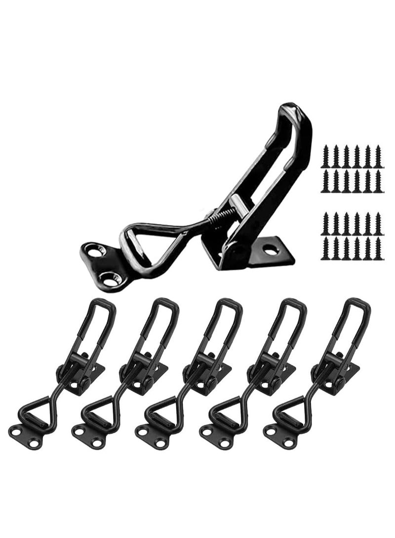 SYOSI 6 Pack Toggle Latch Clamp 4001, Adjustable Toggle Clamp Latch, Heavy Duty Toggle Latches, 330 Lbs Holding Capacity Pull Latch Clamp for Lid Jig, Tool Box Case  - Image 1