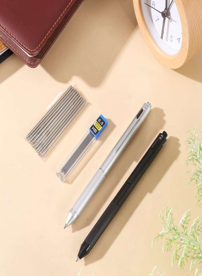 Ipienlee 4 in 1 Multifunctional Pens Multicolor Pen 0.7mm 3-color Ballpoint Pen and 0.5mm Mechanical Pencil in One Pen Contain 2 Pens and 10 Ballpoint Pen Refills and 1 Pack Pencil Refill - Image 5