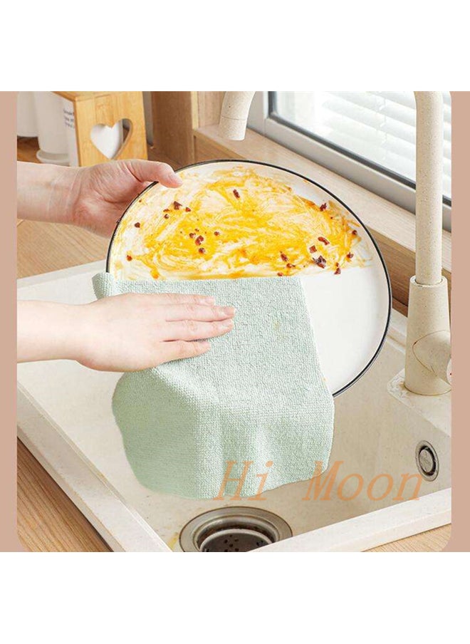 Hi Moon - 20 Pack Microfiber Cleaning Cloth, Lint-Free Shop Towels Reusable Bulk Rags in a Box for Home Water Marks Cleaning Cloths Super Absorbent Durable - Image 1