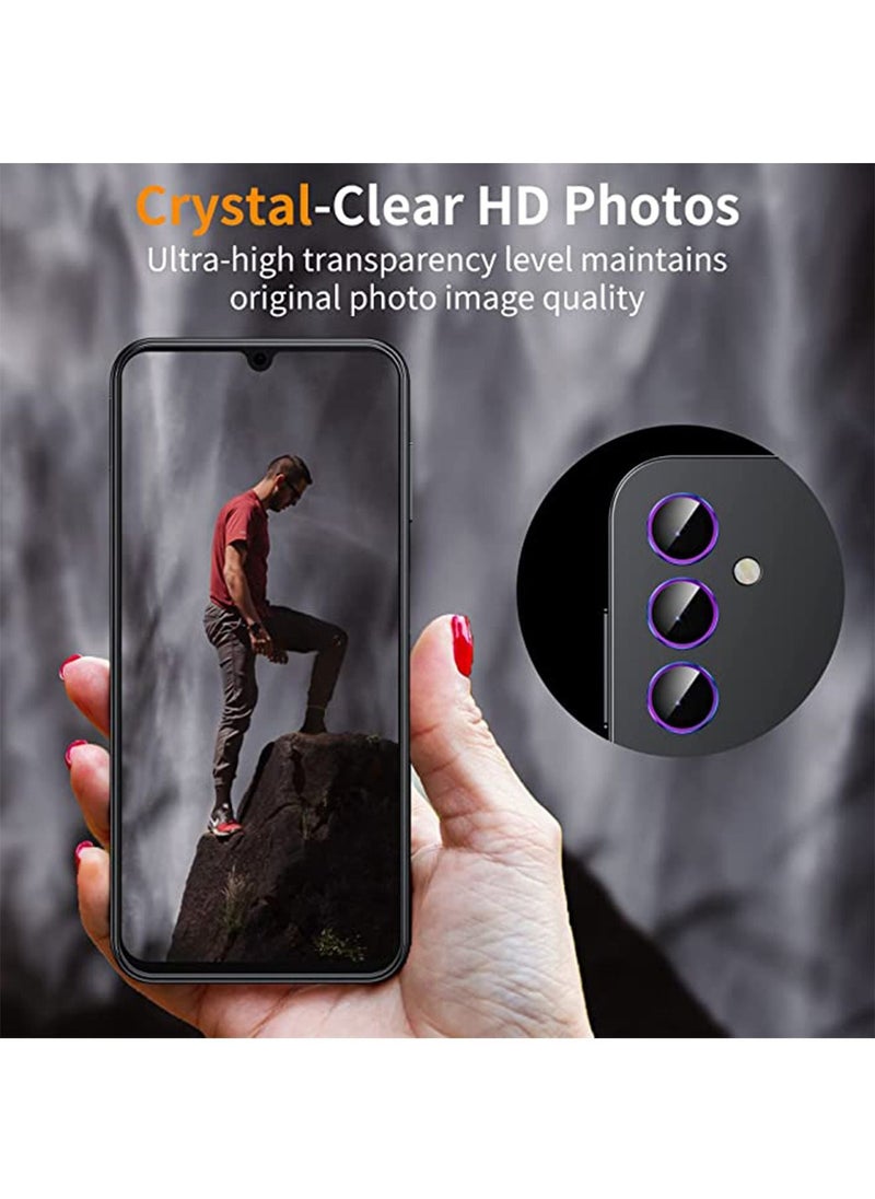 Generic Samsung Galaxy A14/Galaxy A34 Camera Lens Protector Case Cover [Drop Protection] Anti-Scratch 9H Tempered Glass Screen Protector Case Friendly Camera Cover Accessories  - Image 3