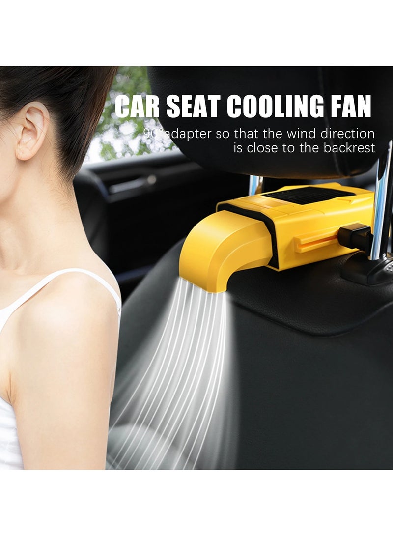 AROAQ Car Back Seat Cooling Fan 3 Speed Portable Electric Headrest Fan USB Powered for Vehicle SUV RV - Image 1