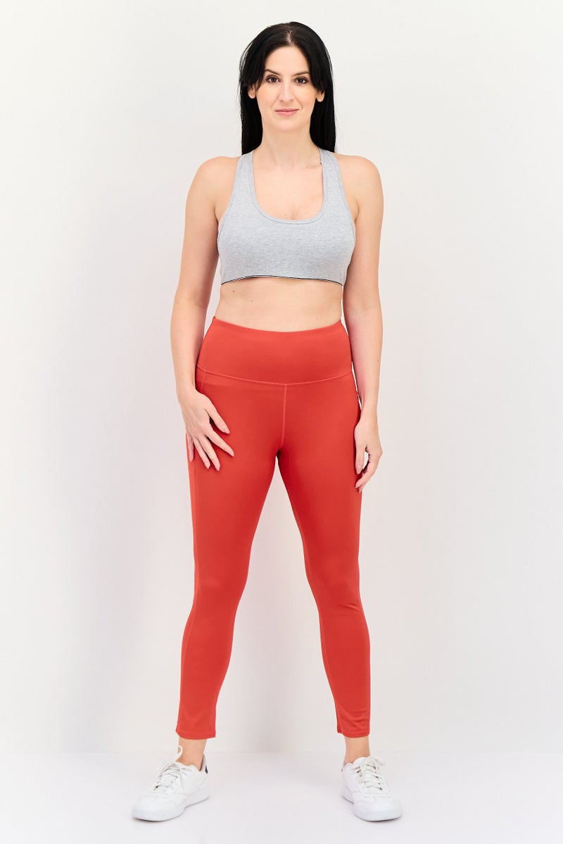 Aeropostale سراويل رياضية نسائية عالية الخصر مناسبة للأنشطة الخارجية، حمراء - Image 4