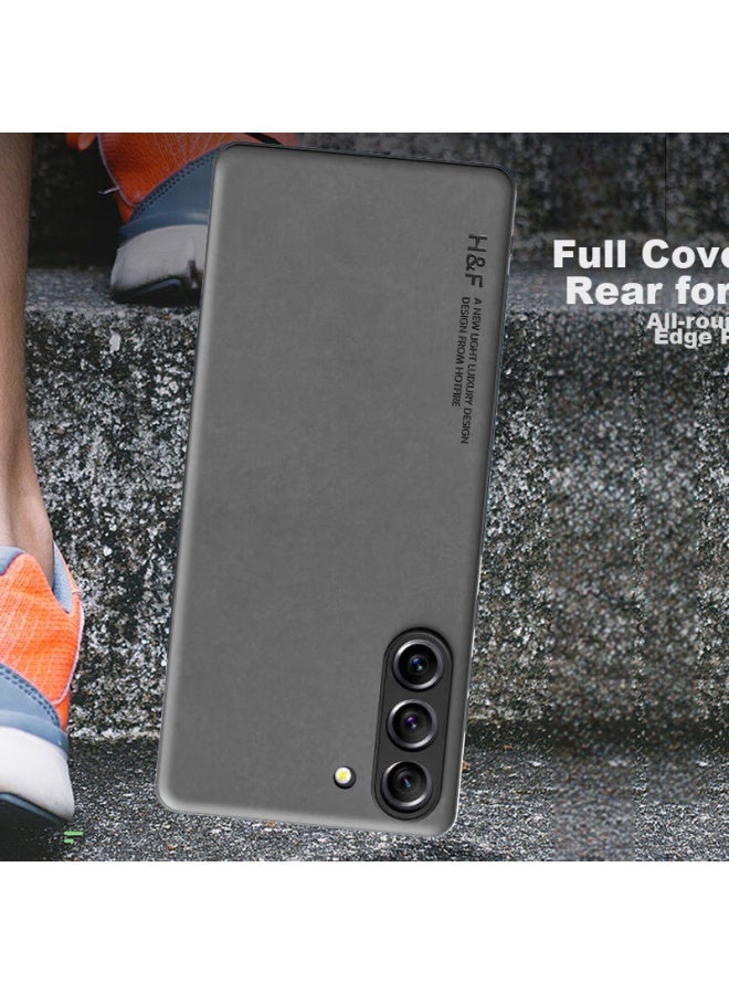 Hotfire Phone Case For Samsung Galaxy S23+, Samsung Galaxy S23+ Protective Cover, Upgraded Skin-like Lambskin Matte Lens Full Protection Silicone Case For Men And Women Gray - Image 5