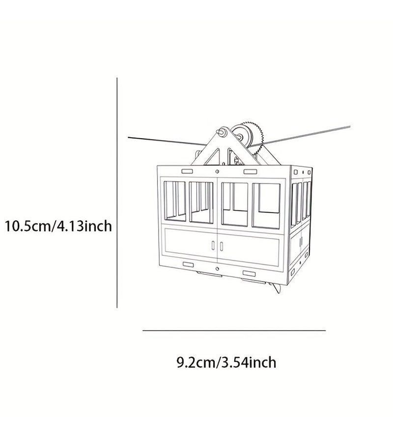 STEAM Educational Science Experiment Sightseeing Tourist Cable Car Model Kit Handmade Material Set Gift For Thinking Ability And Enjoyment - Image 3