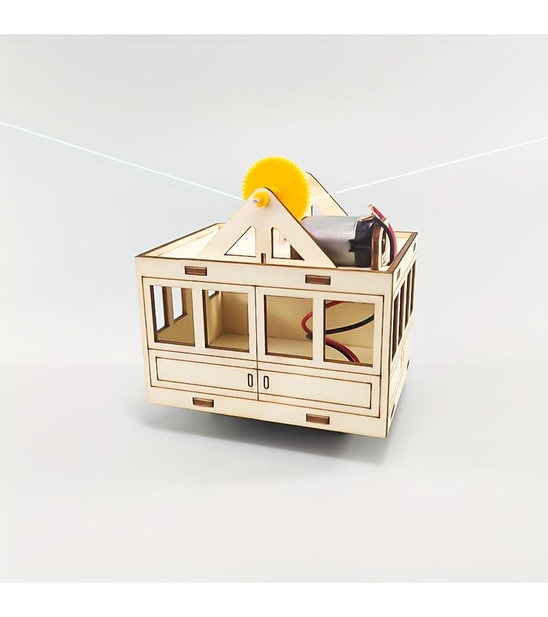 STEAM Educational Science Experiment Sightseeing Tourist Cable Car Model Kit Handmade Material Set Gift For Thinking Ability And Enjoyment - Image 2