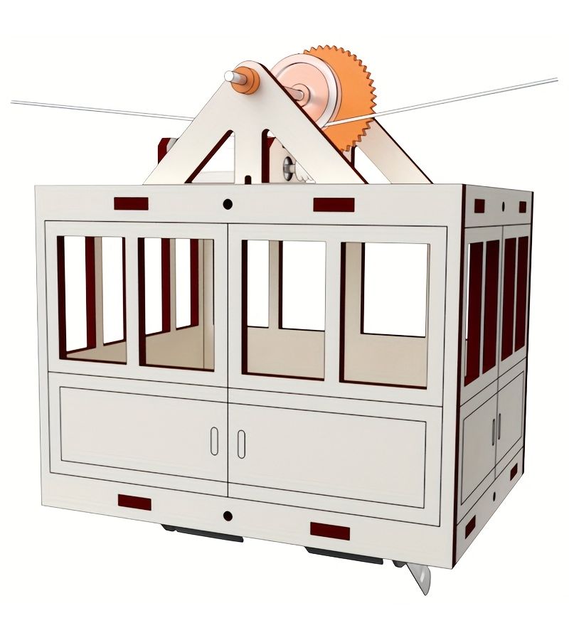 STEAM Educational Science Experiment Sightseeing Tourist Cable Car Model Kit Handmade Material Set Gift For Thinking Ability And Enjoyment - Image 5