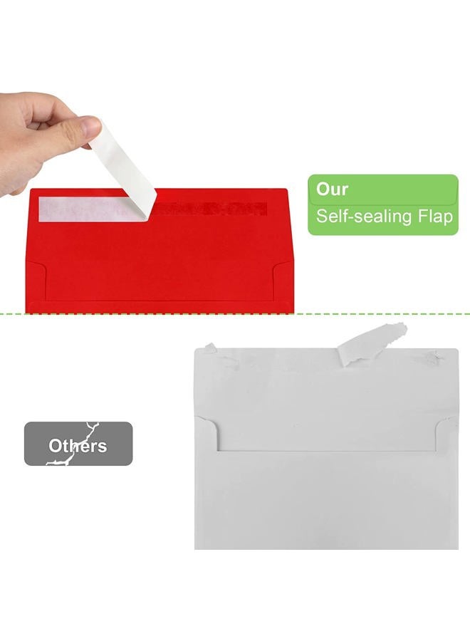Joyberg 70 Packs A4 Envelope, Red A4 Envelopes, 4x6 Photo Envelopes for Invitations, Envelopes Self Seal for Weddings, Baby Shower, Photos, Postcards, Greeting Cards, Mailing - Image 3