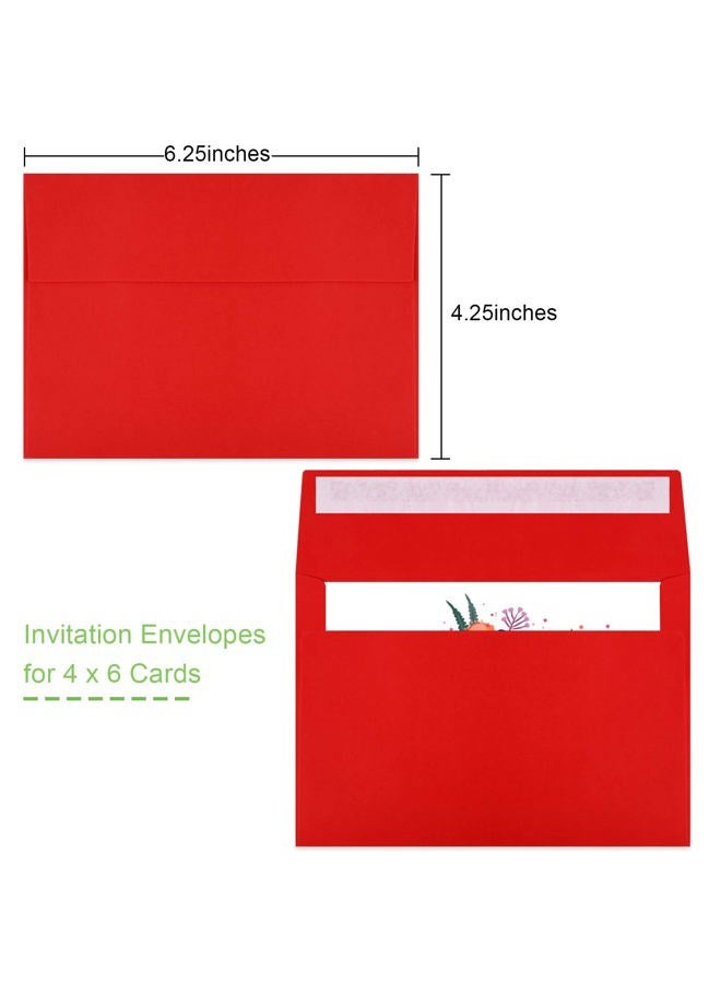 Joyberg 70 Packs A4 Envelope, Red A4 Envelopes, 4x6 Photo Envelopes for Invitations, Envelopes Self Seal for Weddings, Baby Shower, Photos, Postcards, Greeting Cards, Mailing - Image 2
