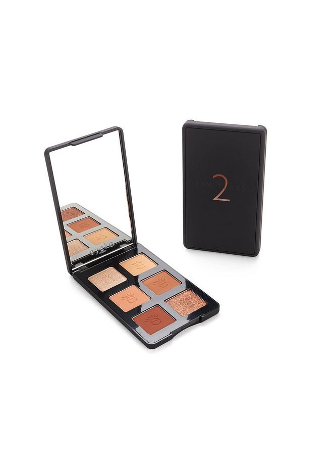 Eyeko - Limitless Eyeshadow Palette 2 - High Pigment - 6 Shades - Blendable Warm-Toned Medium Nudes And Golden Copper Shimmers - Lightweight - Vegan - Image 1