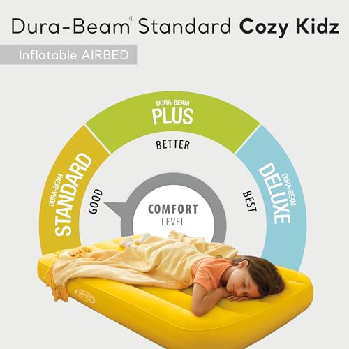 Intex 66803EP Cozy Kidz Inflatable Airbed: Fiber-Tech – Velvety Soft Surface – Carry Bag Included – Color May Vary – 34.5" x 62" x 7" - Image 5