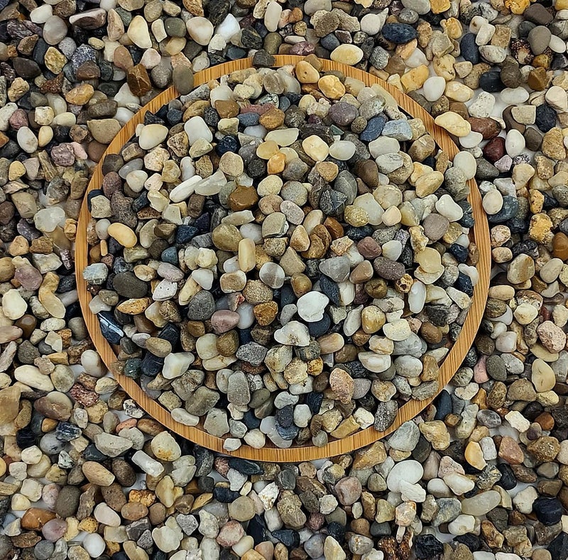 FANTIAN 20 lbs Natural Fish Tank Gravel,1/4 Inch Pea Gravel. Mixed Color River Rocks for Aquarium, Succulent, Vase, Cactus Bonsai, Plant Soil Cover and Outdoor Landscaping Rocks - Image 1