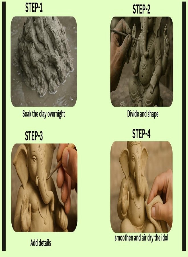 BCCHEM Eco-Friendly Shadu Mati | Natural Eco Friendly Filtered Molding Terracotta Clay |Ideal for Ganpati murti| shadu mati ganpati Making |1kg - Image 4