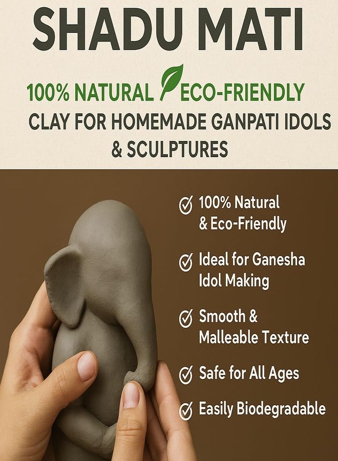 BCCHEM Eco-Friendly Shadu Mati | Natural Eco Friendly Filtered Molding Terracotta Clay |Ideal for Ganpati murti| shadu mati ganpati Making |1kg - Image 2