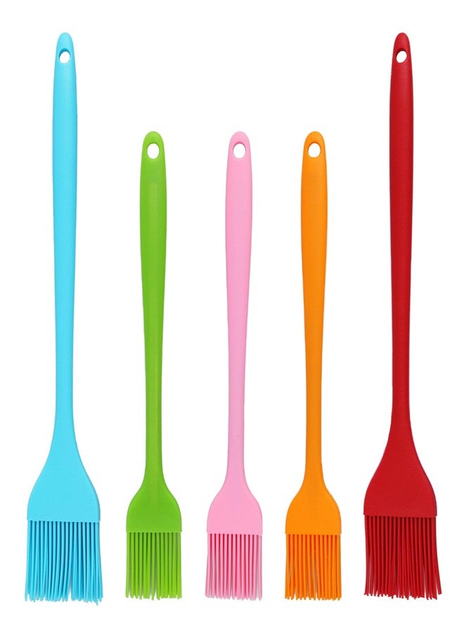 Septe 5 PCS Silicone Basting Brush for cooking, 2 Large & 3 Small Multicolor - Image 1