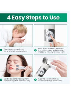Excefore Microcurrent Facial Device, 5-in-1 Handheld Face Toning Device, Microcurrent Facial Device for Face and Neck, Instant Face Lifting and Facial Sculpting for Skin Rejuvenation and Wrinkle Reduction  - Image 5