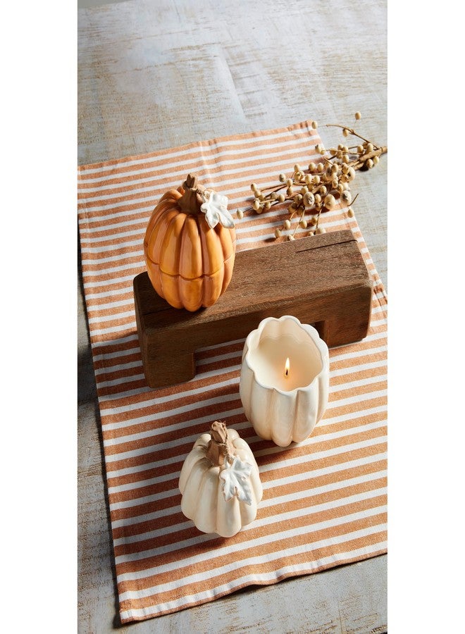 Mud Pie Ceramic Pumpkin Candle, Orange, 6 1/4 oz - Image 3