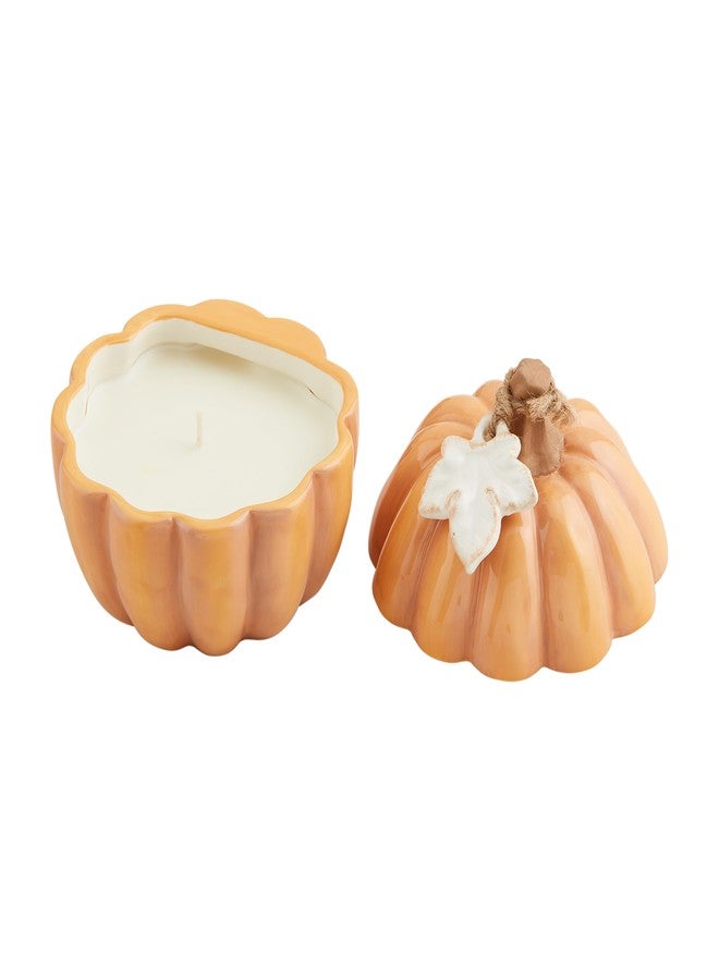 Mud Pie Ceramic Pumpkin Candle, Orange, 6 1/4 oz - Image 2