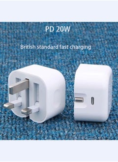 OULIYO 20w USB-C3-Pinpoweradapter,USB C Wall Fast Charger for iPhone 14/14 Pro/14 Pro Max/13/12/Se2020/11/Xr/Xs Max/X/Ipad White  - Image 5