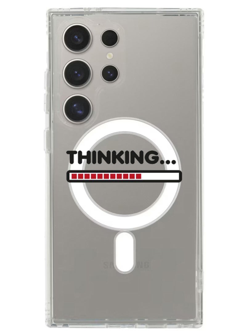 Theodor Magnetic Case for Samsung Galaxy S24 Ultra 6.8-inch Compatible with MagSafe Wireless Charging, Shockproof Phone Bumper Cover Thinking - Image 1