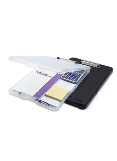 Plastic Portable Clipboard Writing Pad Board with Pen Holder, A4 Size Paper Clipboard Storage Box, Exam Clipboard for Girls Boys Kids Student