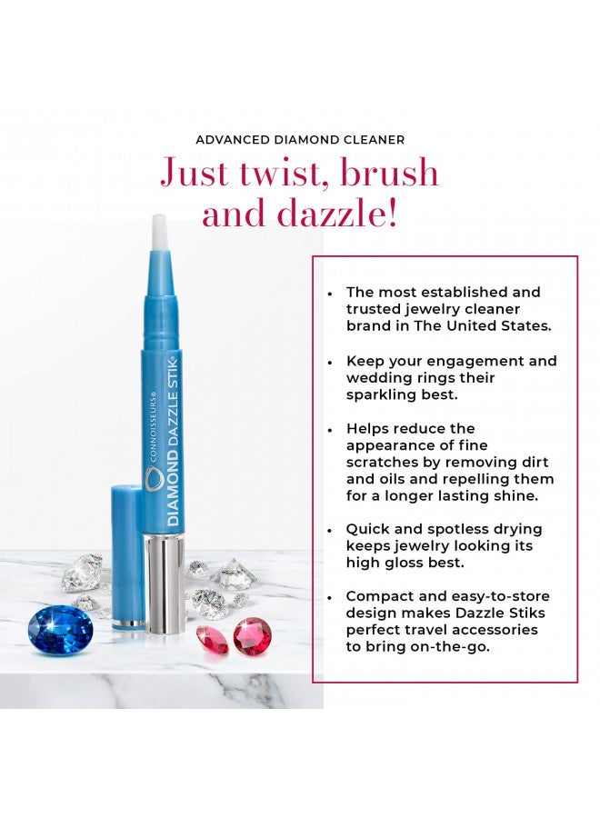 CONNOISSEURS Diamond Dazzle Stik, Jewelry Cleaner Solution Pen (Pack of 3) - Image 1