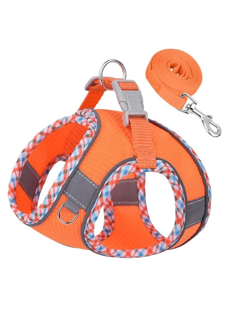 فيبارتي تسخير للكلاب الصغيرة والمتوسطة ، لا يوجد حزام جرو ومجموعة مقود ، حزام سهل المشي للكلاب للمشي والجري والتدريب ، صغير مريح وحزام متوسط ، قابل للتعديل ، متين ، مثالي للاستخدام اليومي - Image 1