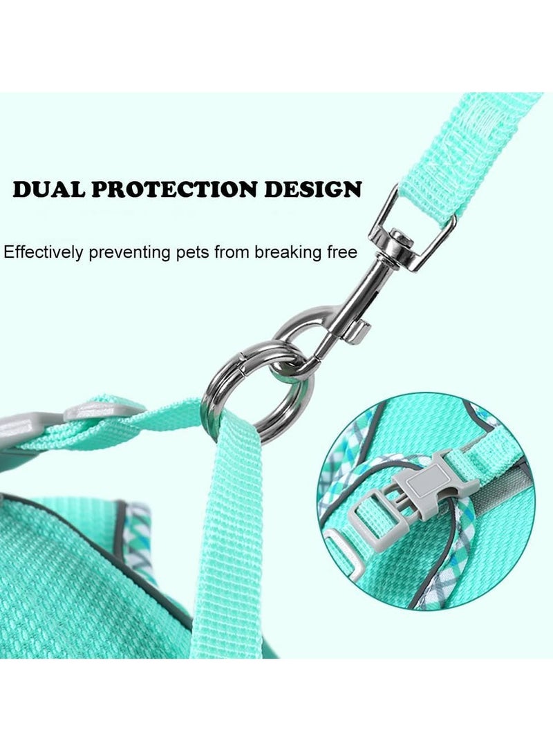 فيبارتي تسخير للكلاب الصغيرة والمتوسطة ، لا يوجد حزام جرو ومجموعة مقود ، حزام سهل المشي للكلاب للمشي والجري والتدريب ، صغير مريح وحزام متوسط ، قابل للتعديل ، متين ، مثالي للاستخدام اليومي - Image 3