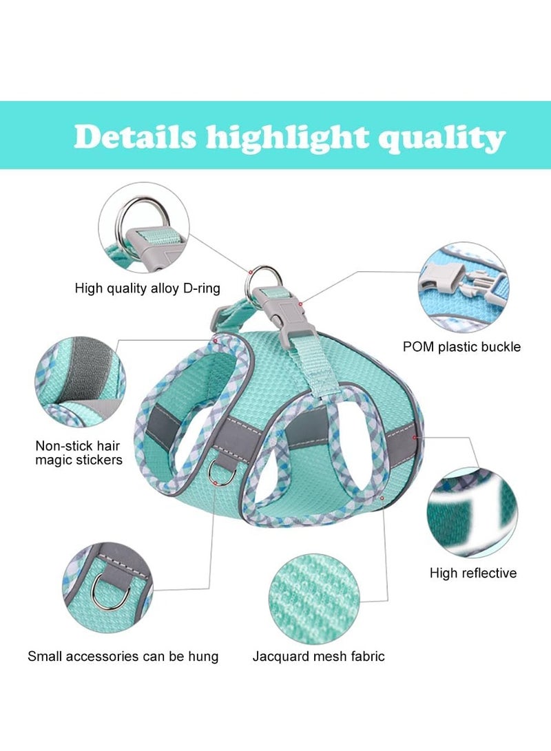 فيبارتي تسخير للكلاب الصغيرة والمتوسطة ، لا يوجد حزام جرو ومجموعة مقود ، حزام سهل المشي للكلاب للمشي والجري والتدريب ، صغير مريح وحزام متوسط ، قابل للتعديل ، متين ، مثالي للاستخدام اليومي - Image 4