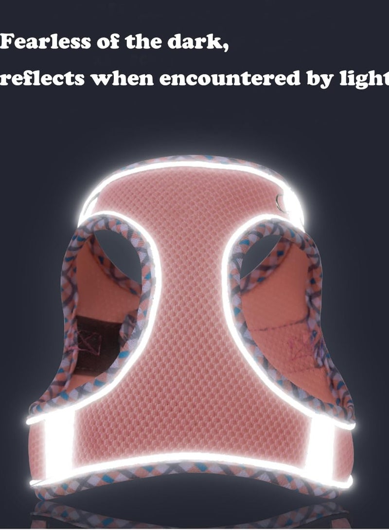 فيبارتي تسخير للكلاب الصغيرة والمتوسطة ، لا يوجد حزام جرو ومجموعة مقود ، حزام سهل المشي للكلاب للمشي والجري والتدريب ، صغير مريح وحزام متوسط ، قابل للتعديل ، متين ، مثالي للاستخدام اليومي - Image 5