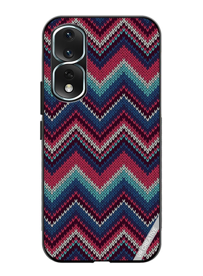 VR CREATIVE Protective Case Cover For Honor 80 Pro Weaved Pattern Design Multicolour - Image 1