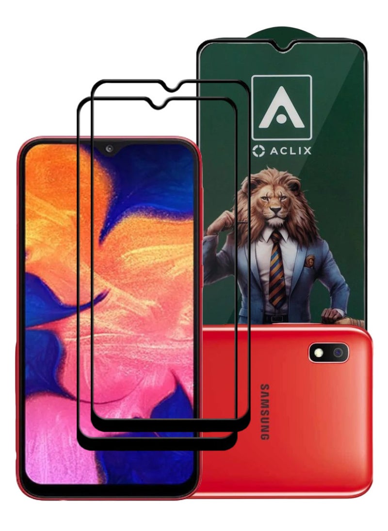 ACLIX 2 Pieces Antistatic ESD Dustproof Premium Quality High Definition Tempered Glass Screen Protector Designed For Samsung Galaxy A10 - Image 1