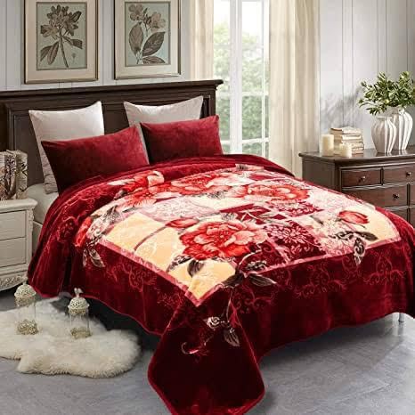 Bezzilish Home Bezzilish Home Luxurious Blanket Double Bed for Heavy Winter Mink Blanket Lightweight Specially for Diwali Gift Size 220 X 240 Cm Pack of 1 Multicolor 011 