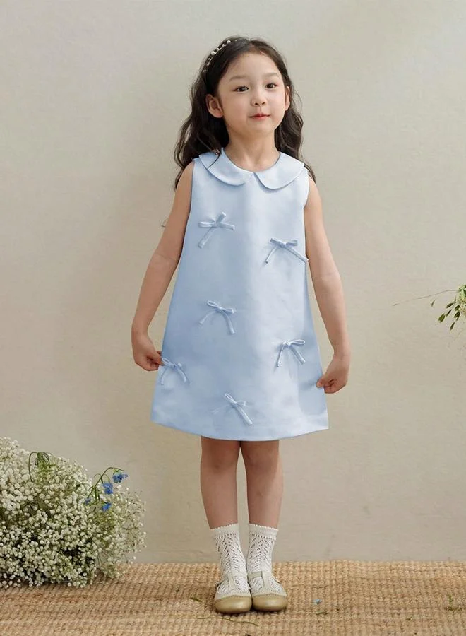 Take Two Girls Bow Detail Sleeveless Dress