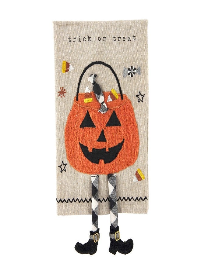 Mud Pie Dangle Leg Towel, Trick Treat - Image 1