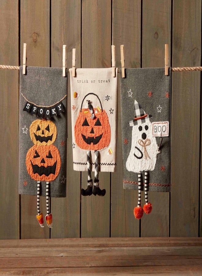 Mud Pie Dangle Leg Towel, Trick Treat - Image 2