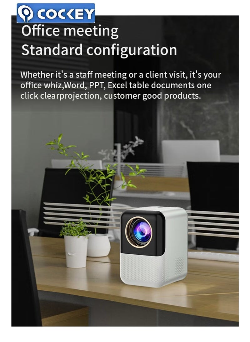 COCKEY Upgraded portable projector 400ANSI 1080P full HD 5g and 2.4g dual WiFi BT5.0 high-fidelity speaker with built-in Android operating system - Image 4