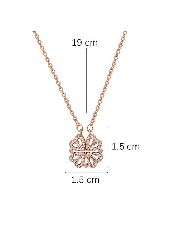 سالتي صندوق هدايا فاخر مقاوم للتآكل بنقشة البرسيم | طقم مجوهرات نسائي من قلادة وأقراط وأساور | أحدث أطقم المجوهرات الأنيقة والبسيطة | إكسسوارات عصرية بتصميم جمالي | مثالي للهدايا - Image 5