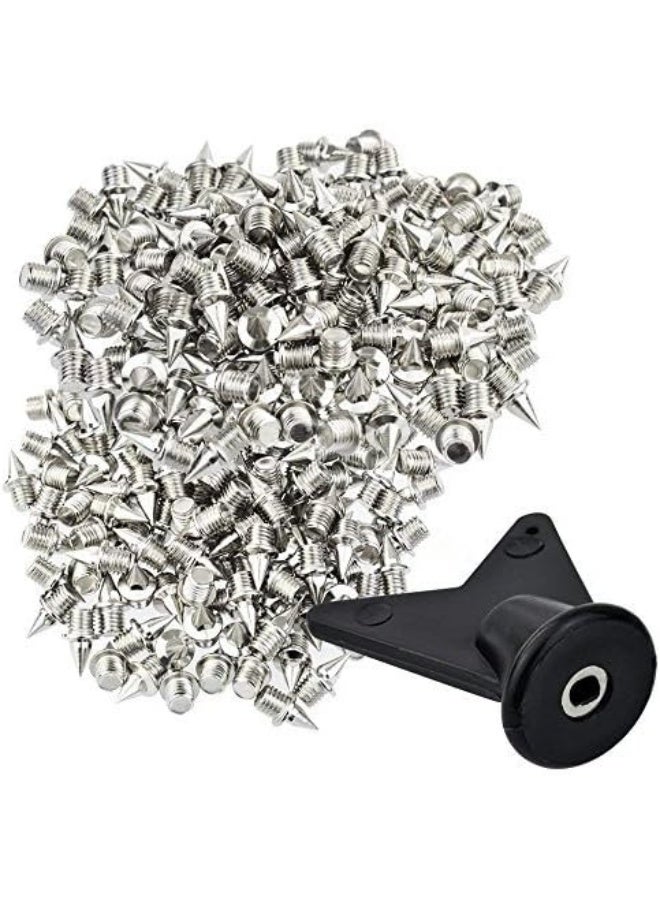 Wobe 200 Pcs 1/4 Inch Stainless Steel Spikes with 1 Pcs Spike Wrench, 0.25'' Length Track and Cross Country Spikes Shoe Replacement Spikes for Sprint Sports Short Running Shoes - Image 4