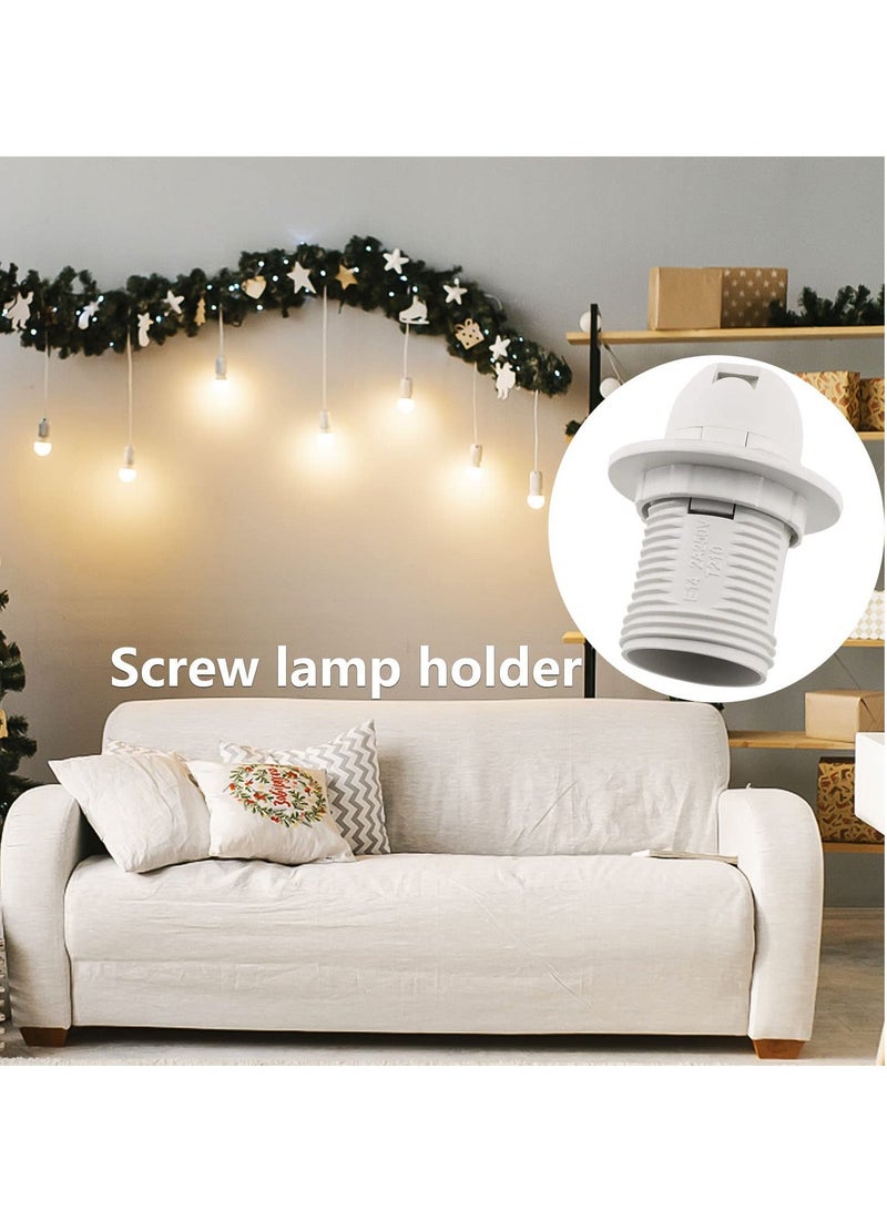 Y&D E14 Lamp Holder, 10 Pieces Screw Holder Light Bulb Adapter 250V 2A High Conductivity Pendant Socket & Replacement Ring  - Image 4
