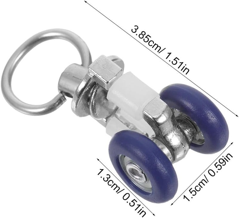 SHOWERORO 15pcs Curtain Track Rollers - Stainless Steel Mute Wheel Hook Pulley Runners Rail Sliders for Ceiling Wall Mount Shower Window Drapery Tracks - Image 5