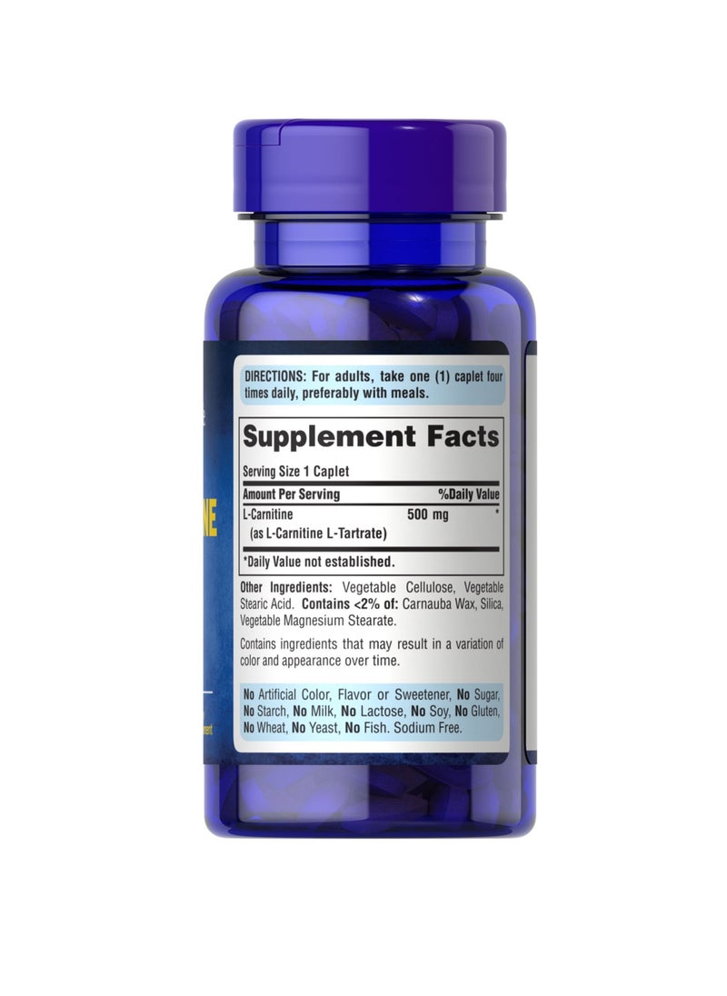 Puritan's Pride L-Carnitine 500 mg 60's  - Image 2