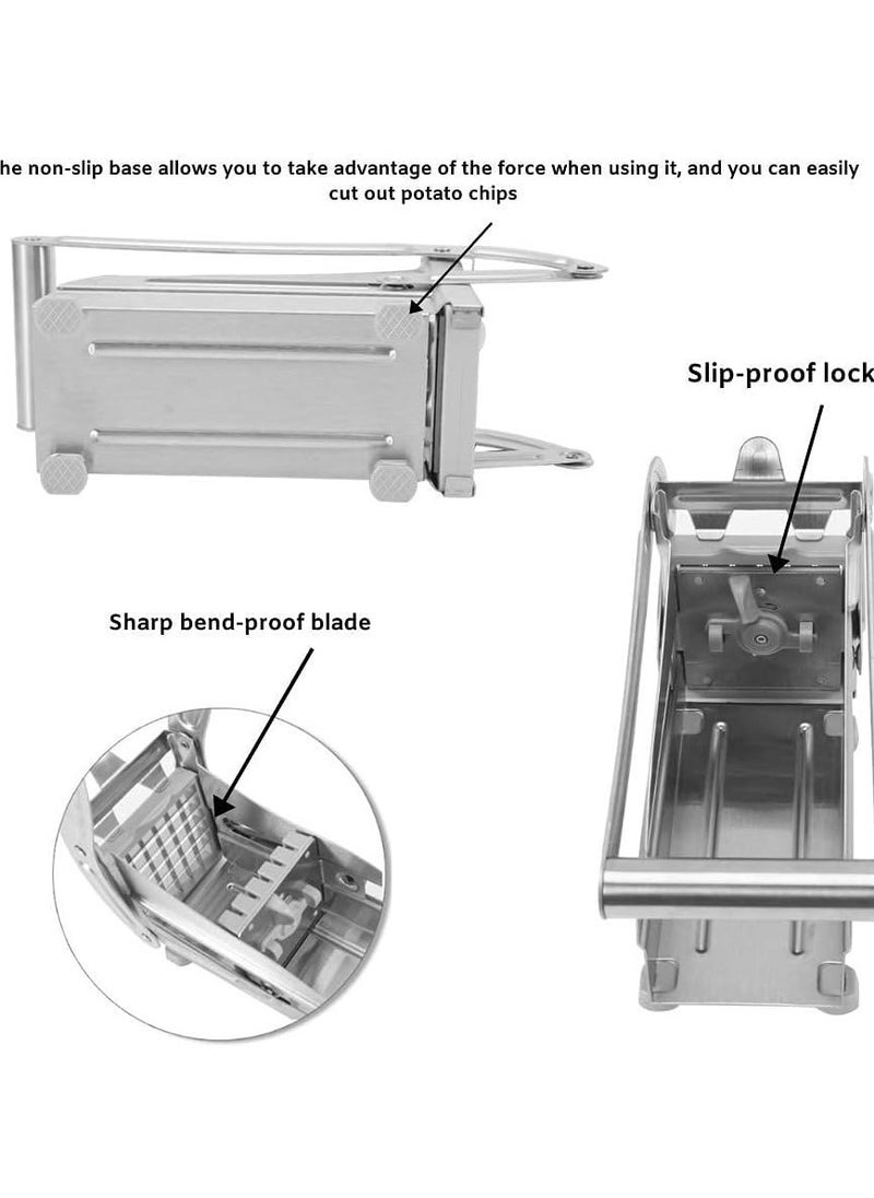 ELTRAZONE 🍟 Stainless Steel Potato Chipper & French Fries Cutter – Durable Potato Slicer for Perfectly Cut Fries and Veggies – Heavy-Duty Kitchen Tool for Easy & Fast Potato Cutting - Image 3