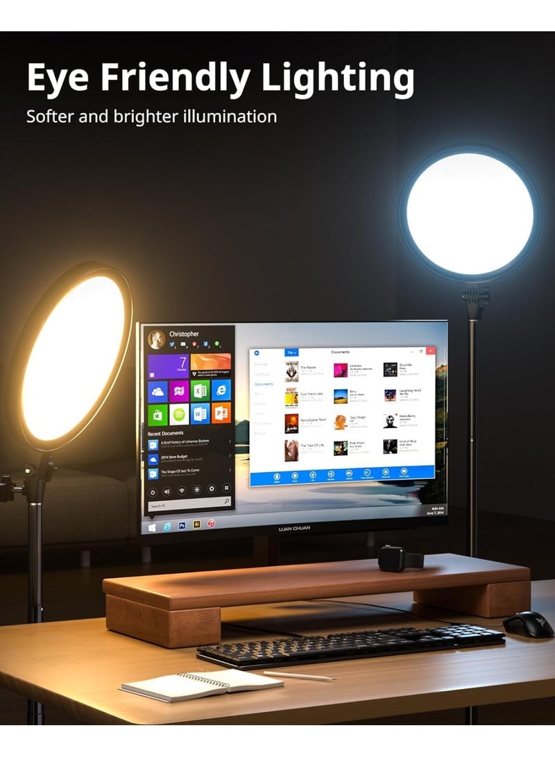 PLOKAMA Dimmable Professional Ring Light with 66" Tall Tripod Stand | 95+ CRI | Phone Holder & Remote | 6500K Full-Screen LED Lighting for Makeup, YouTube, TikTok, Zoom, Live Streaming - Image 4