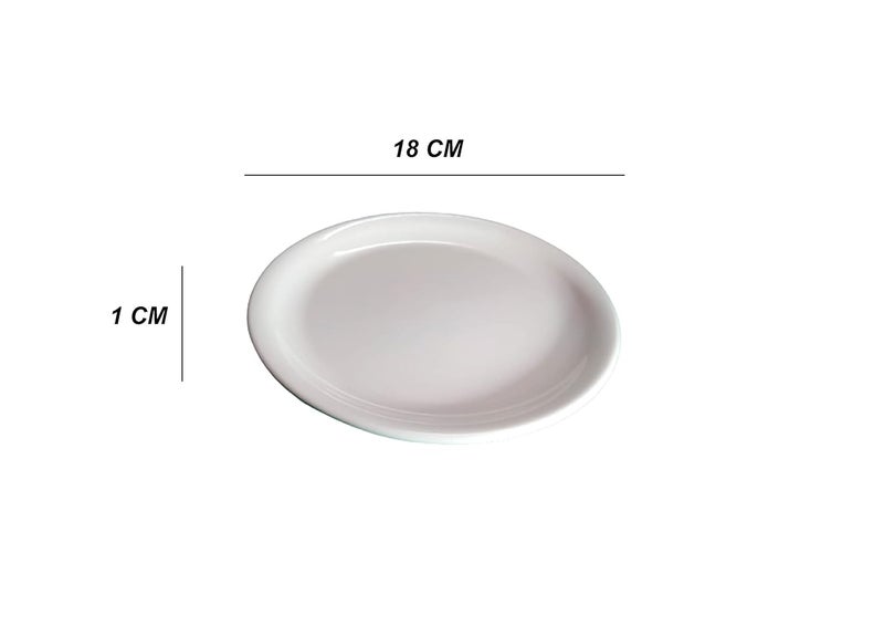 Servewell Melamine Quarter Serving Plate Set of 4 White - Image 2