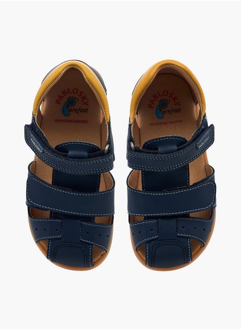 Pablo Boys' Strappy Sandals with Hook and Loop Closure