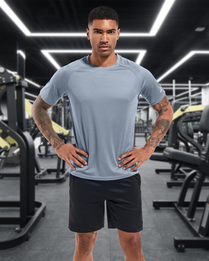 Boyzn 1 Pack High Performance Workout Shirts for Men, Moisture Wicking T-Shirts, Sports Gym Athletic Short Sleeve Tee Tops Grey S - Image 2