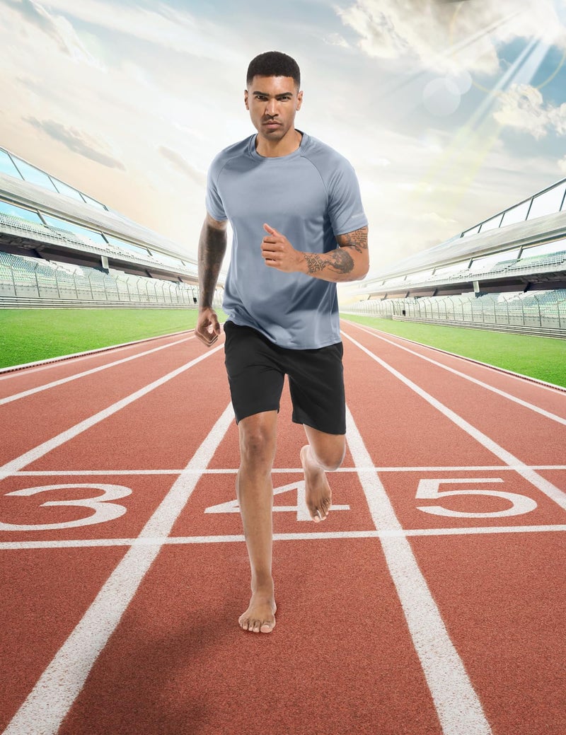 Boyzn 1 Pack High Performance Workout Shirts for Men, Moisture Wicking T-Shirts, Sports Gym Athletic Short Sleeve Tee Tops Grey S - Image 3
