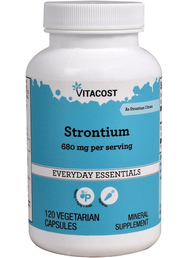 Vitacost Brand Nsi Strontium 680 Mg Per Serving 120 Vegetarian Capsules  - Image 2