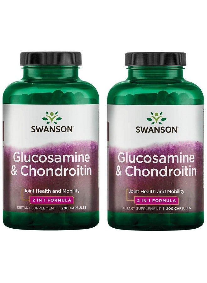 Swanson Glucosamine & Chondroitin Combo 500/250 Milligrams 200 Capsules (2 Pack) - Image 1